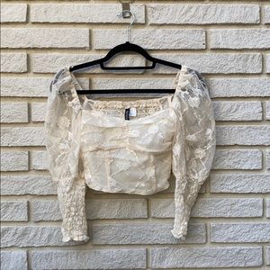 Off white lace shirt